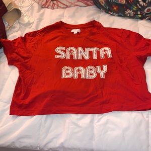 Pajama top crop top size large